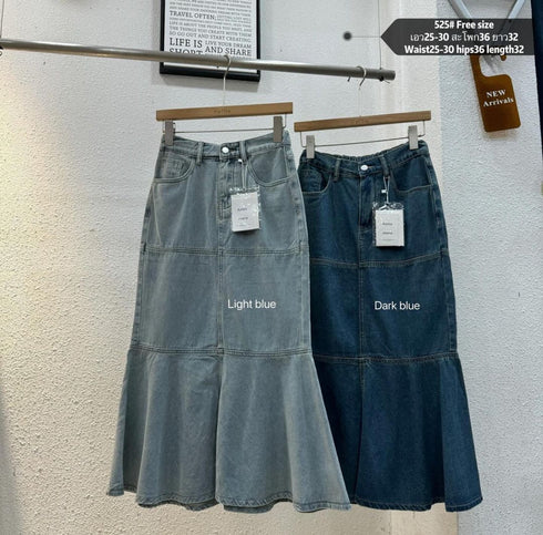 Women Denim Flare Skirts